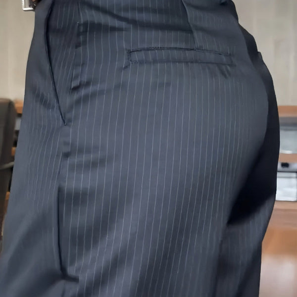Anne - Elegante Figuurflatterende Broek met Strepen