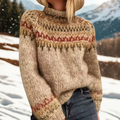 Ingrid – Warme Wintertrui met Noors Patroon