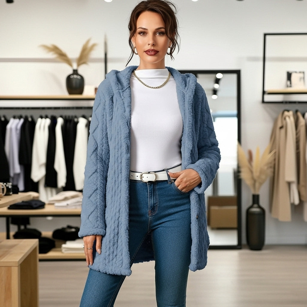 Ynez -  Plush Hooded Jacket